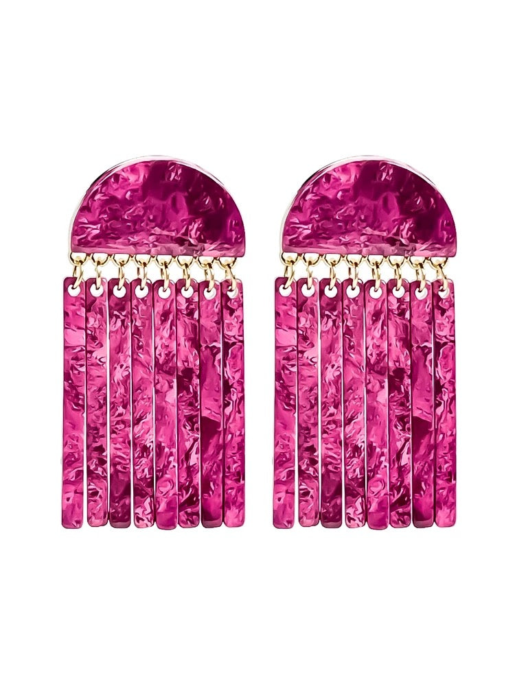 Exaggerated tassel earrings