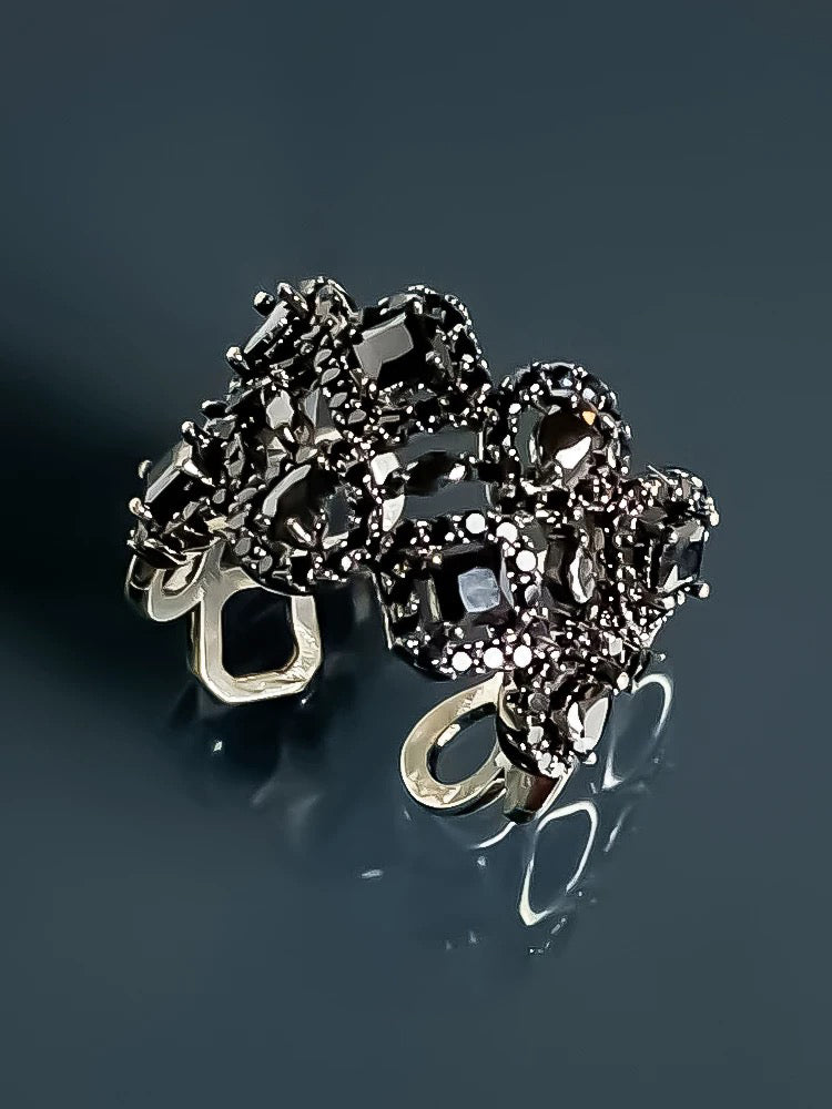 Black lace ring