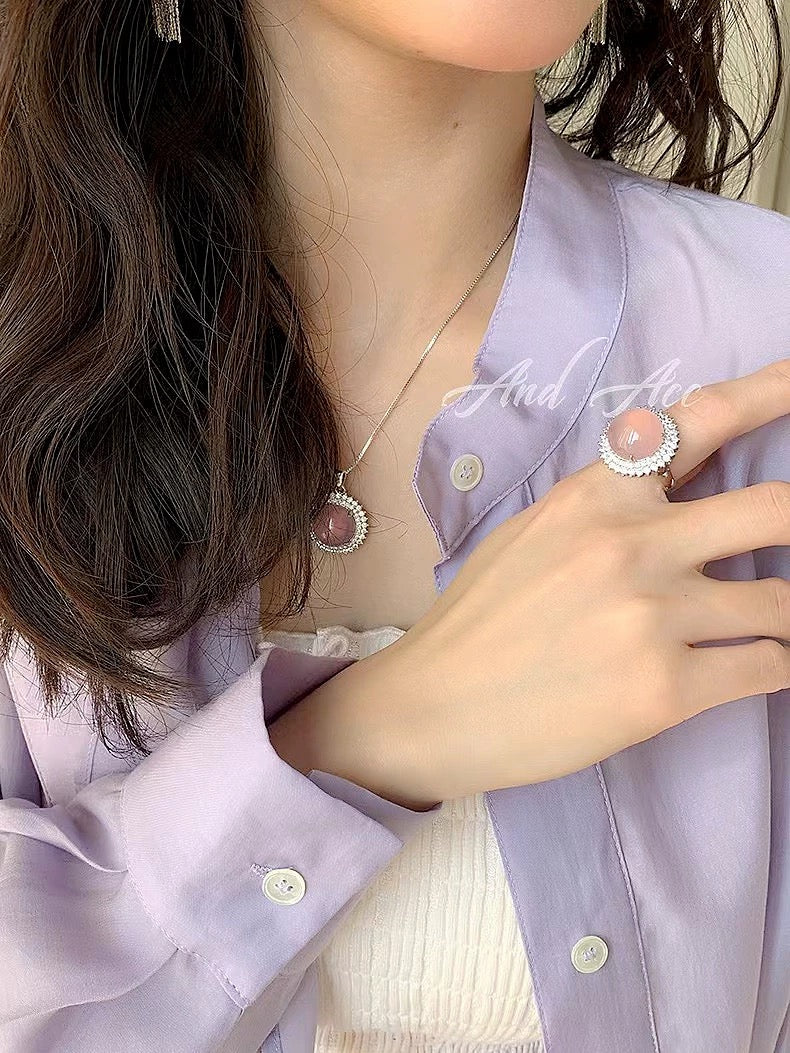 Pink gemstone ring
