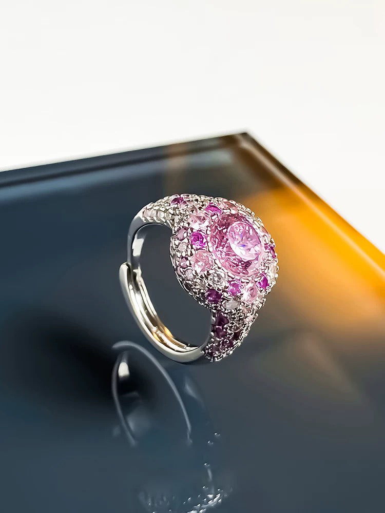 Pink gemstone ring