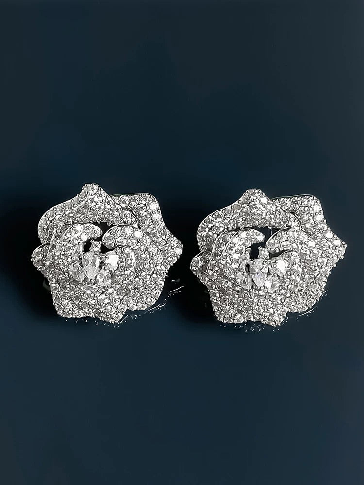 Rose earrings