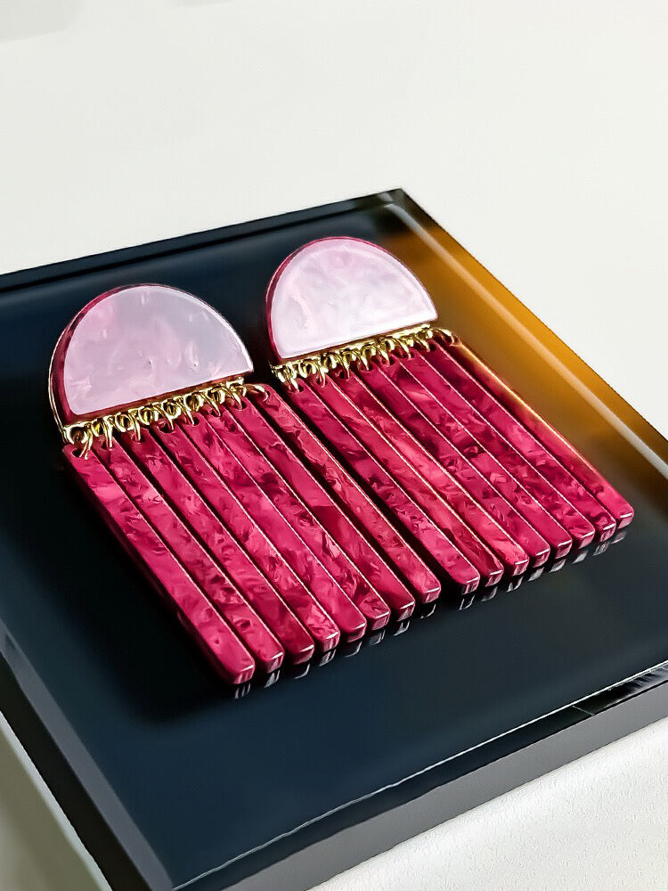 Exaggerated tassel earrings