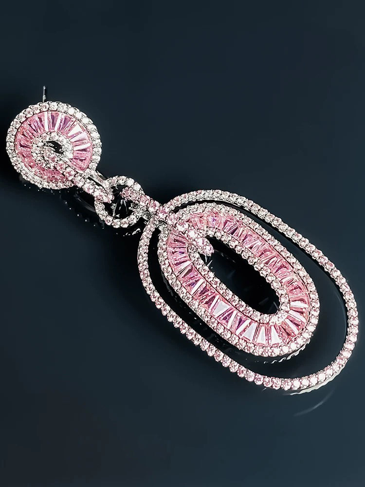 Pink tassel earrings