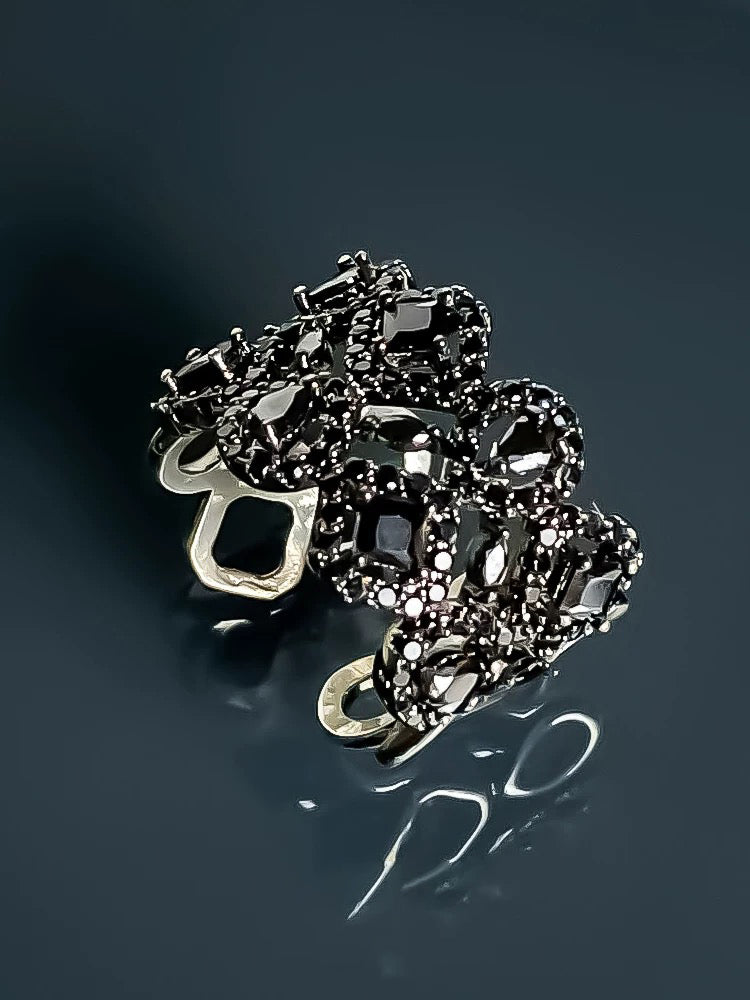 Black lace ring