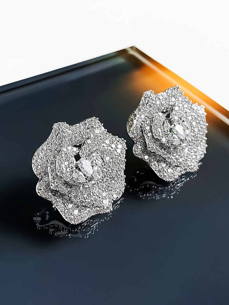Rose earrings