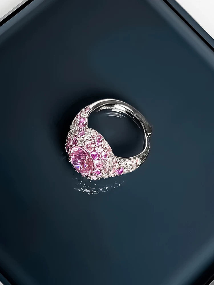 Pink gemstone ring