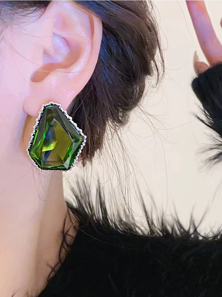French green earrings