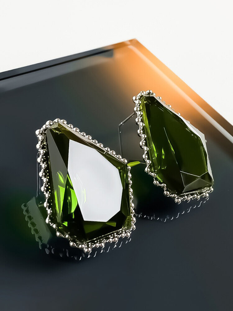 French green earrings