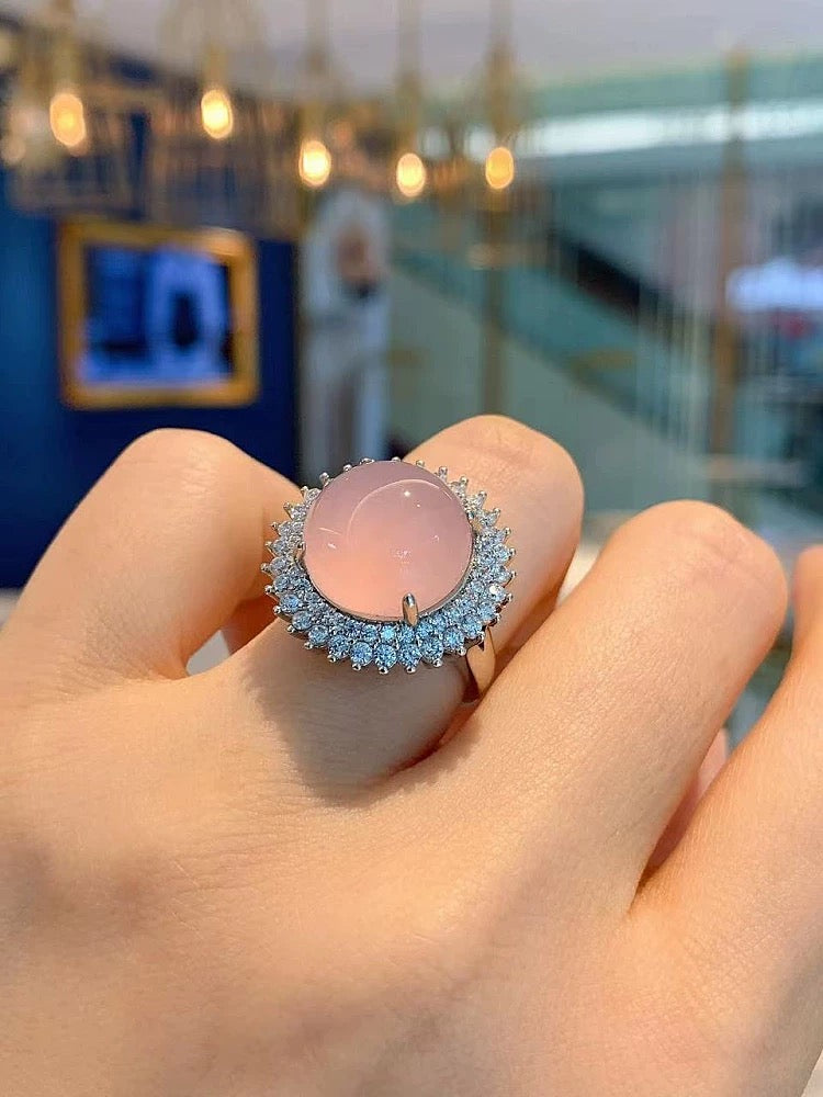 Pink gemstone ring