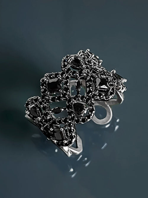 Black lace ring