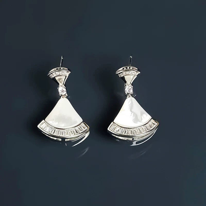 Fan shaped Fritillaria Earrings