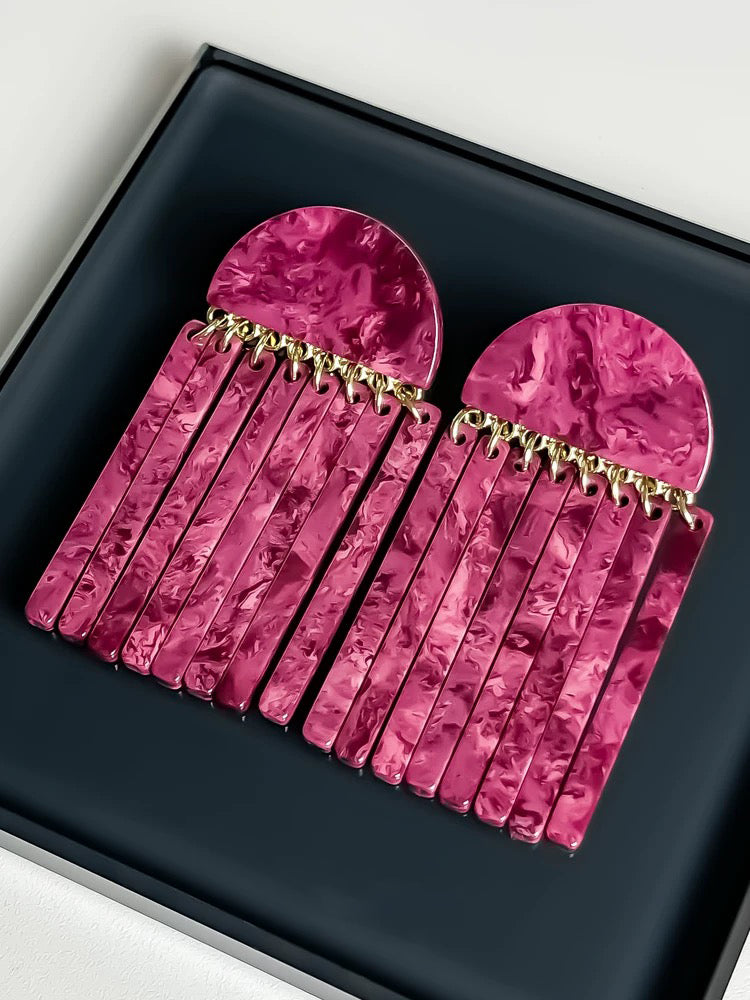 Exaggerated tassel earrings