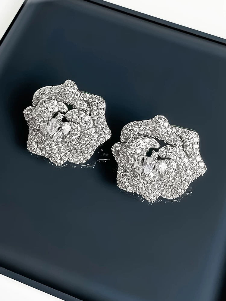 Rose earrings