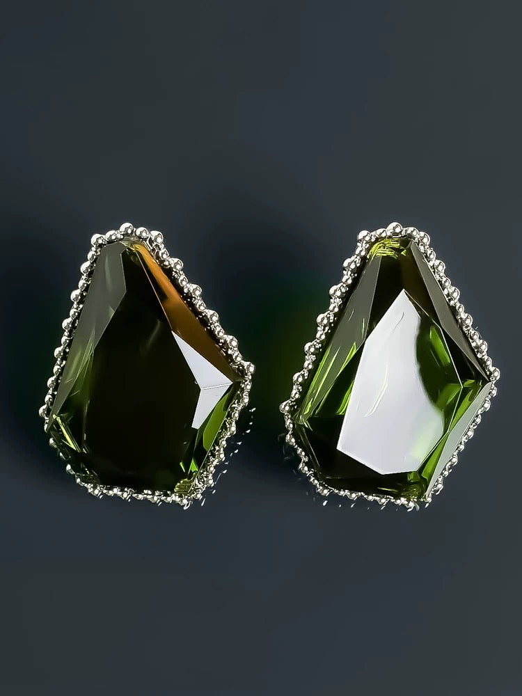 French green earrings