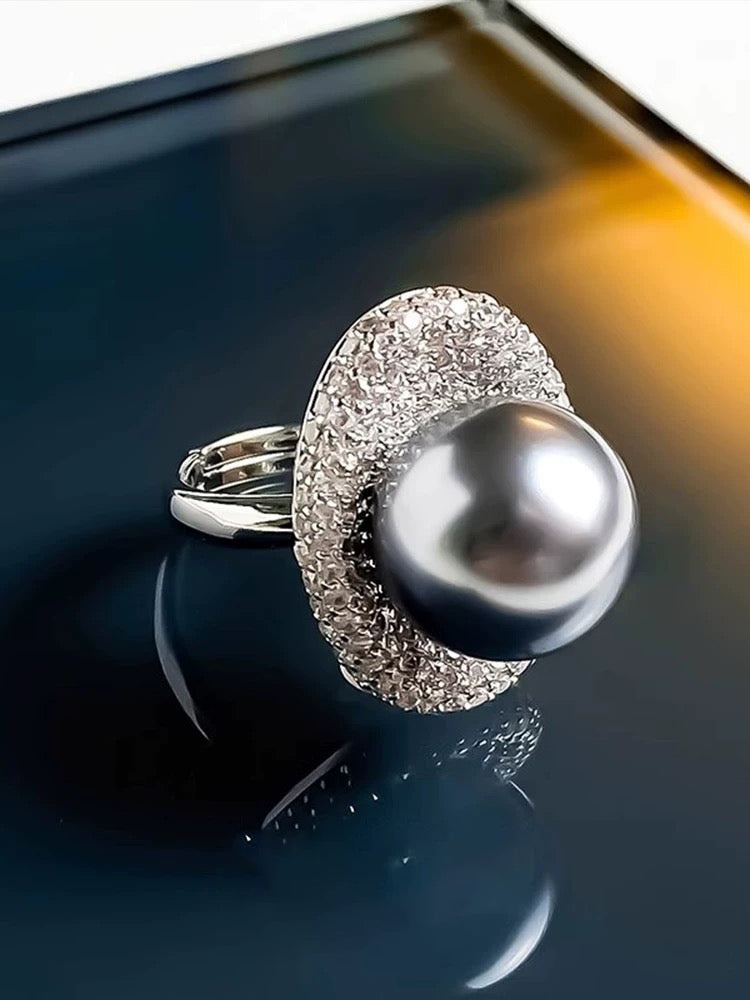 Tahiti Grey Pearl Ring