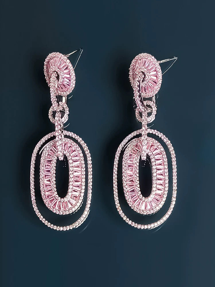 Pink tassel earrings