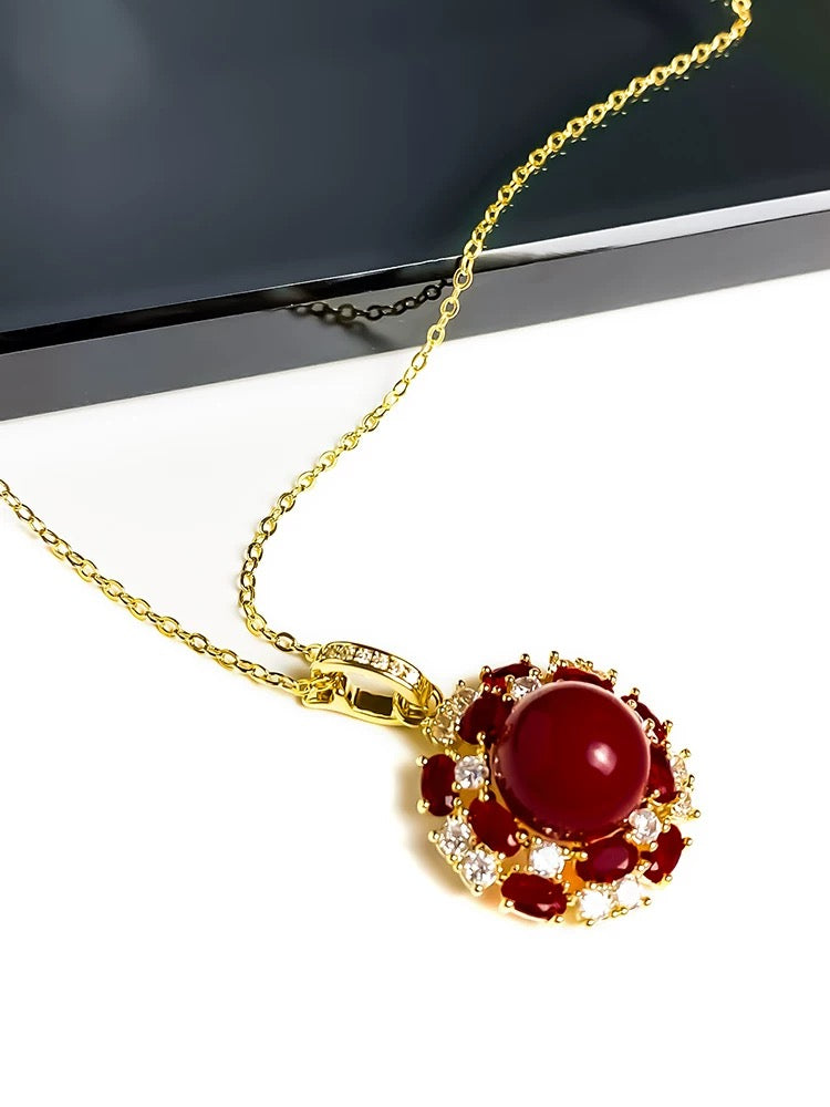 Red Pearl Necklace