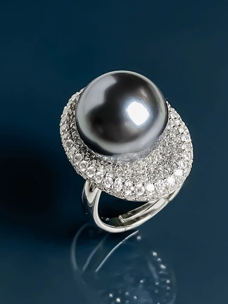Tahiti Grey Pearl Ring