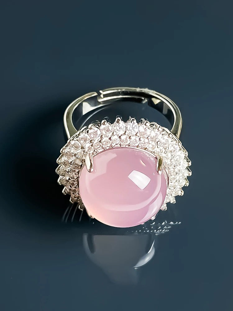 Pink gemstone ring