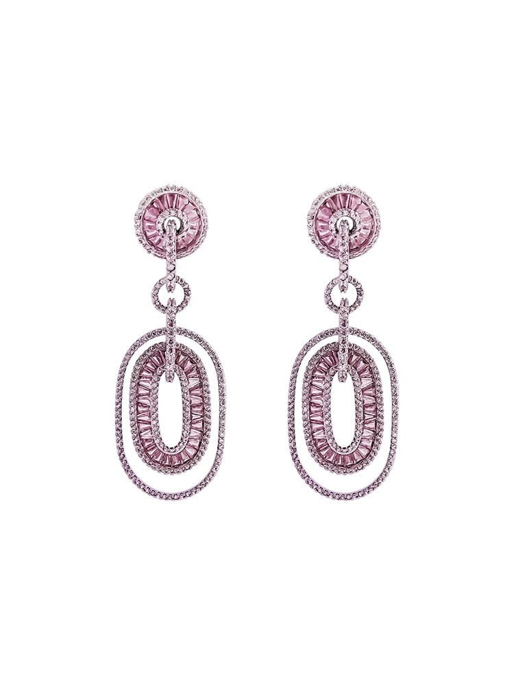 Pink tassel earrings