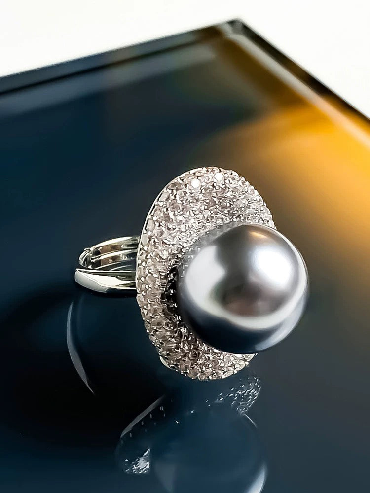Tahiti Grey Pearl Ring
