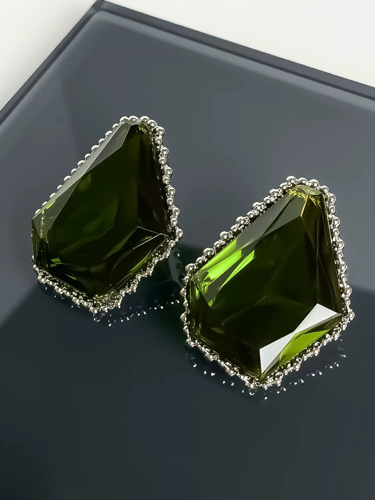 French green earrings