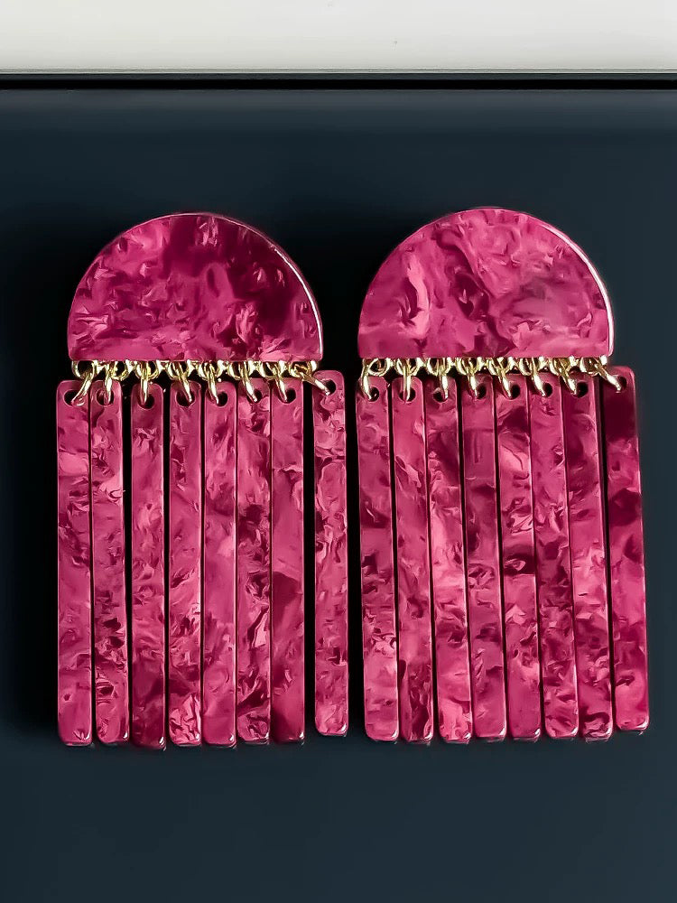 Exaggerated tassel earrings