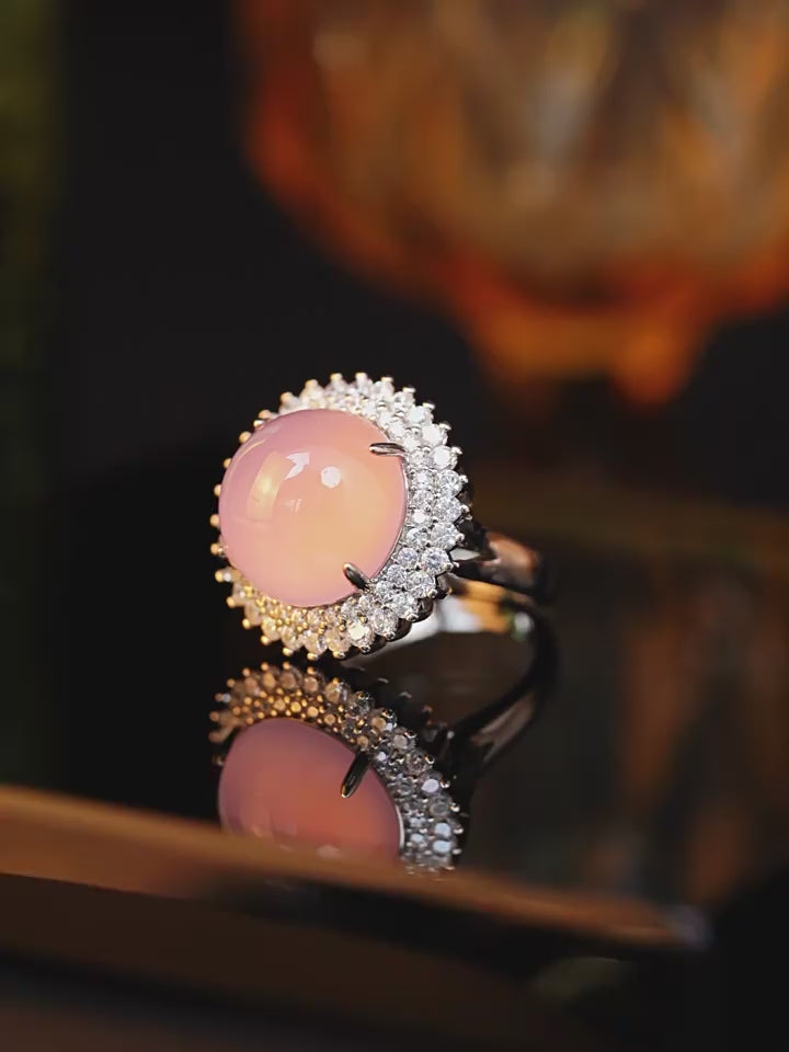 Pink gemstone ring