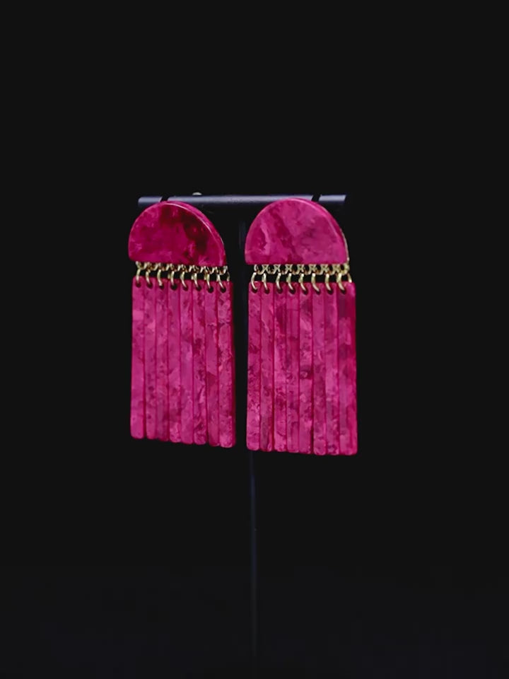 Exaggerated tassel earrings