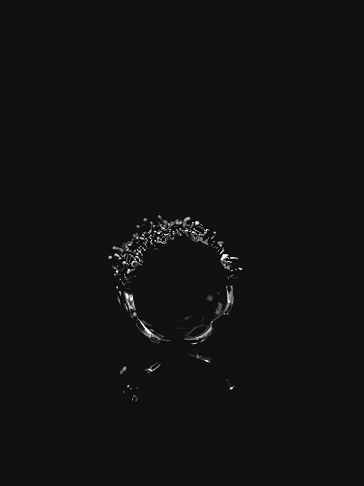 Black lace ring