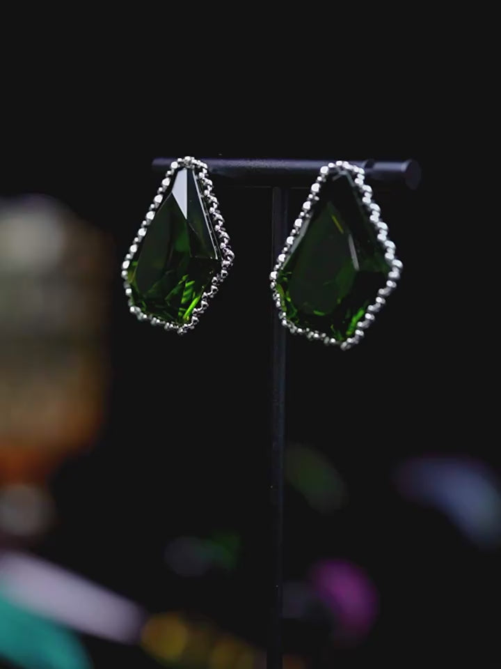 French green earrings