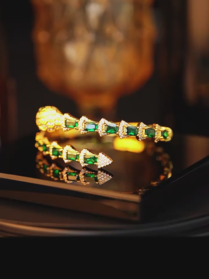 Serpentine full diamond bracelet